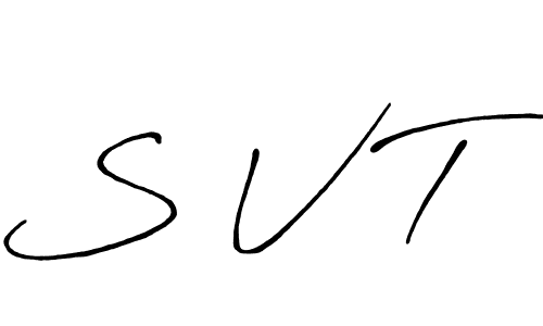 It looks lik you need a new signature style for name S V T. Design unique handwritten (Antro_Vectra_Bolder) signature with our free signature maker in just a few clicks. S V T signature style 7 images and pictures png