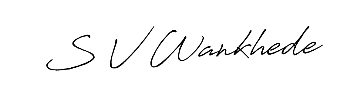 It looks lik you need a new signature style for name S V Wankhede. Design unique handwritten (Antro_Vectra_Bolder) signature with our free signature maker in just a few clicks. S V Wankhede signature style 7 images and pictures png