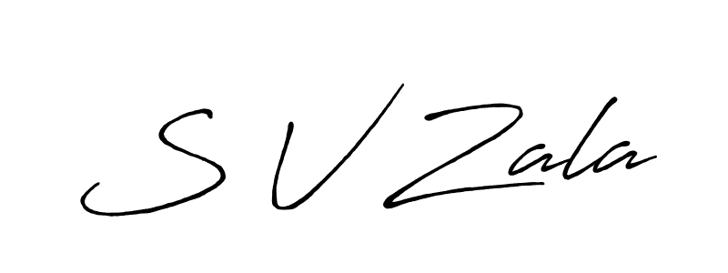 Make a beautiful signature design for name S V Zala. Use this online signature maker to create a handwritten signature for free. S V Zala signature style 7 images and pictures png