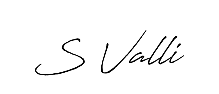 S Valli stylish signature style. Best Handwritten Sign (Antro_Vectra_Bolder) for my name. Handwritten Signature Collection Ideas for my name S Valli. S Valli signature style 7 images and pictures png