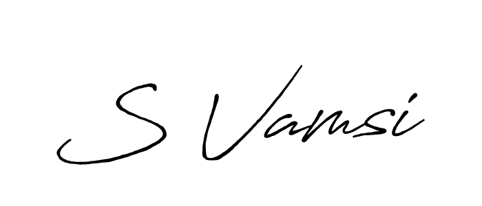 Also You can easily find your signature by using the search form. We will create S Vamsi name handwritten signature images for you free of cost using Antro_Vectra_Bolder sign style. S Vamsi signature style 7 images and pictures png
