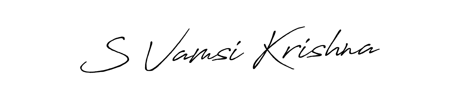 Similarly Antro_Vectra_Bolder is the best handwritten signature design. Signature creator online .You can use it as an online autograph creator for name S Vamsi Krishna. S Vamsi Krishna signature style 7 images and pictures png
