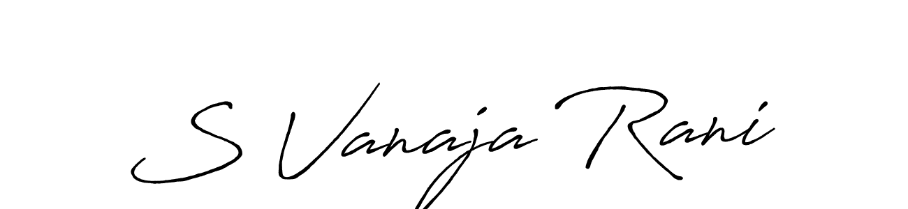 Make a short S Vanaja Rani signature style. Manage your documents anywhere anytime using Antro_Vectra_Bolder. Create and add eSignatures, submit forms, share and send files easily. S Vanaja Rani signature style 7 images and pictures png