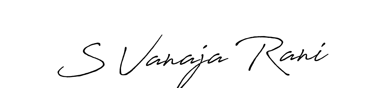 Make a short S Vanaja Rani signature style. Manage your documents anywhere anytime using Antro_Vectra_Bolder. Create and add eSignatures, submit forms, share and send files easily. S Vanaja Rani signature style 7 images and pictures png