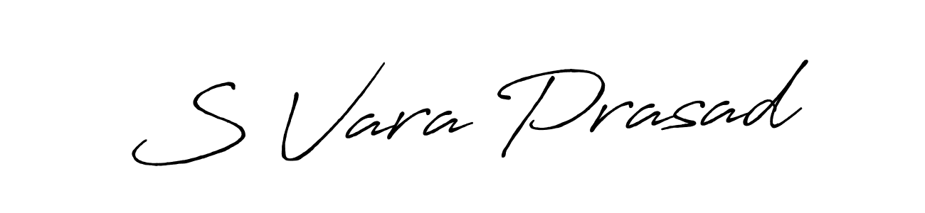 Make a beautiful signature design for name S Vara Prasad. With this signature (Antro_Vectra_Bolder) style, you can create a handwritten signature for free. S Vara Prasad signature style 7 images and pictures png