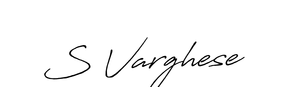 Make a beautiful signature design for name S Varghese. With this signature (Antro_Vectra_Bolder) style, you can create a handwritten signature for free. S Varghese signature style 7 images and pictures png