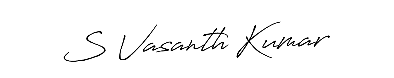 Also we have S Vasanth Kumar name is the best signature style. Create professional handwritten signature collection using Antro_Vectra_Bolder autograph style. S Vasanth Kumar signature style 7 images and pictures png