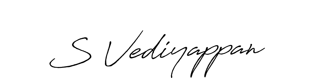 How to make S Vediyappan signature? Antro_Vectra_Bolder is a professional autograph style. Create handwritten signature for S Vediyappan name. S Vediyappan signature style 7 images and pictures png