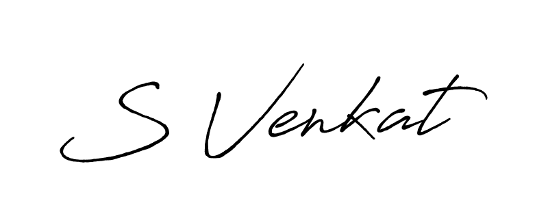 How to make S Venkat signature? Antro_Vectra_Bolder is a professional autograph style. Create handwritten signature for S Venkat name. S Venkat signature style 7 images and pictures png