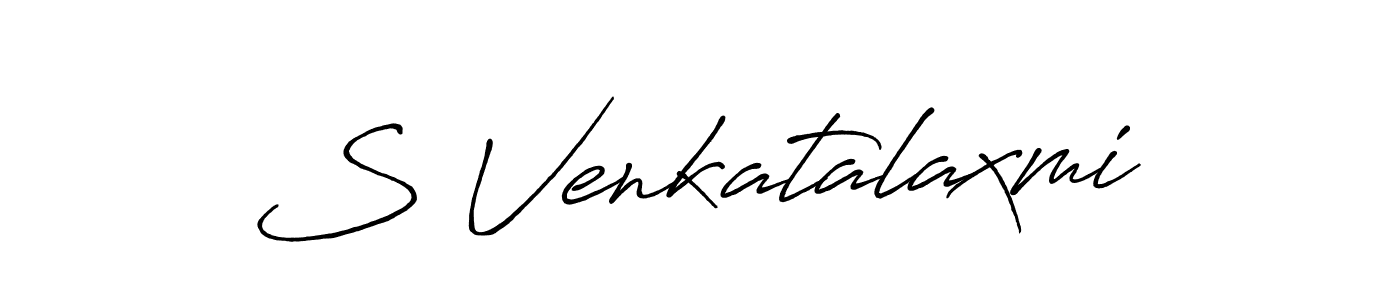 Use a signature maker to create a handwritten signature online. With this signature software, you can design (Antro_Vectra_Bolder) your own signature for name S Venkatalaxmi. S Venkatalaxmi signature style 7 images and pictures png