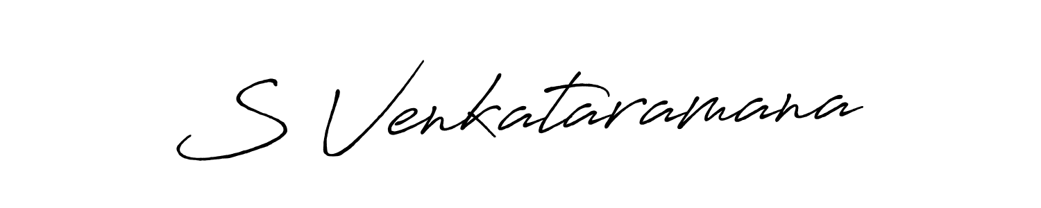 Create a beautiful signature design for name S Venkataramana. With this signature (Antro_Vectra_Bolder) fonts, you can make a handwritten signature for free. S Venkataramana signature style 7 images and pictures png