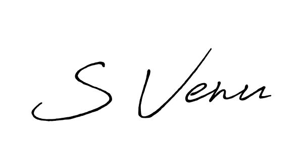 if you are searching for the best signature style for your name S Venu. so please give up your signature search. here we have designed multiple signature styles  using Antro_Vectra_Bolder. S Venu signature style 7 images and pictures png