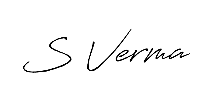 How to make S Verma signature? Antro_Vectra_Bolder is a professional autograph style. Create handwritten signature for S Verma name. S Verma signature style 7 images and pictures png