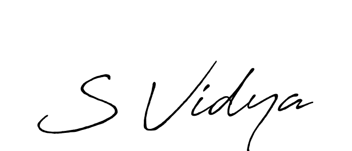 Antro_Vectra_Bolder is a professional signature style that is perfect for those who want to add a touch of class to their signature. It is also a great choice for those who want to make their signature more unique. Get S Vidya name to fancy signature for free. S Vidya signature style 7 images and pictures png