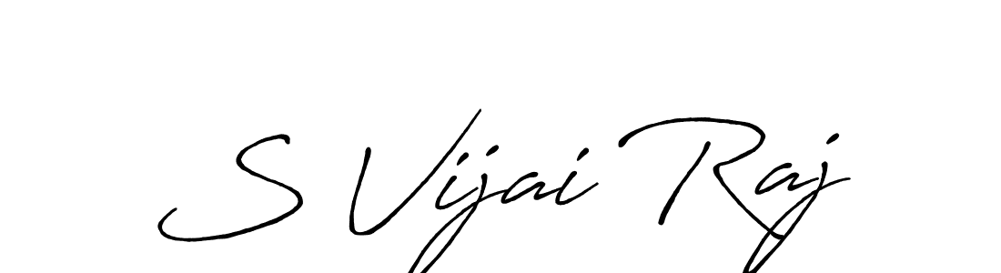 Use a signature maker to create a handwritten signature online. With this signature software, you can design (Antro_Vectra_Bolder) your own signature for name S Vijai Raj. S Vijai Raj signature style 7 images and pictures png