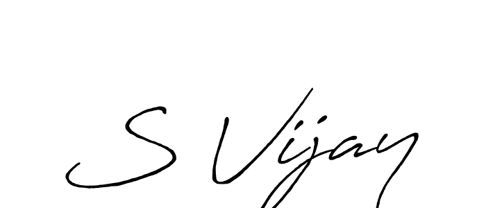 Also we have S Vijay name is the best signature style. Create professional handwritten signature collection using Antro_Vectra_Bolder autograph style. S Vijay signature style 7 images and pictures png