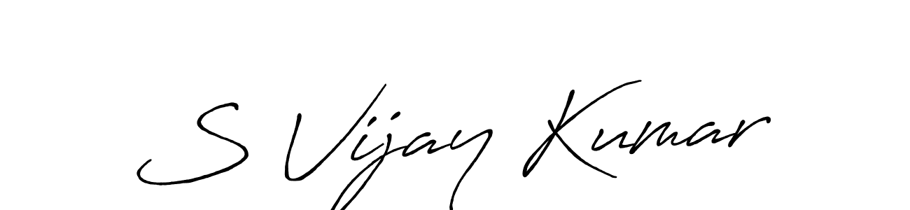 Use a signature maker to create a handwritten signature online. With this signature software, you can design (Antro_Vectra_Bolder) your own signature for name S Vijay Kumar. S Vijay Kumar signature style 7 images and pictures png