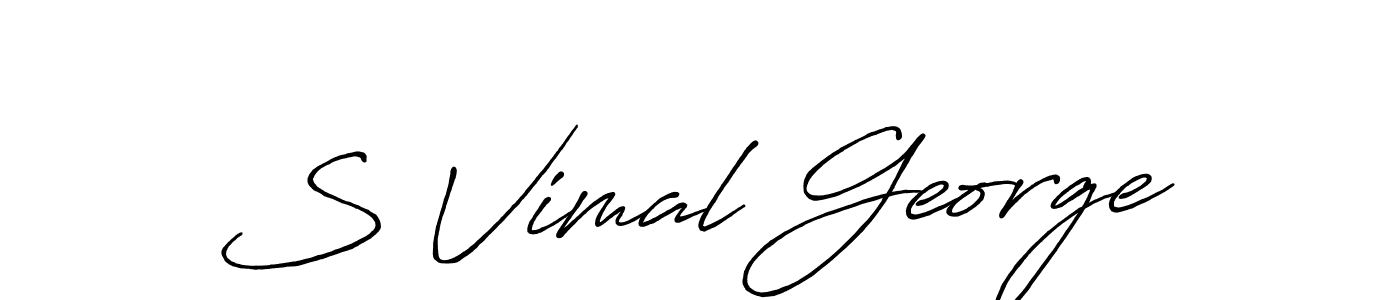 Make a beautiful signature design for name S Vimal George. With this signature (Antro_Vectra_Bolder) style, you can create a handwritten signature for free. S Vimal George signature style 7 images and pictures png