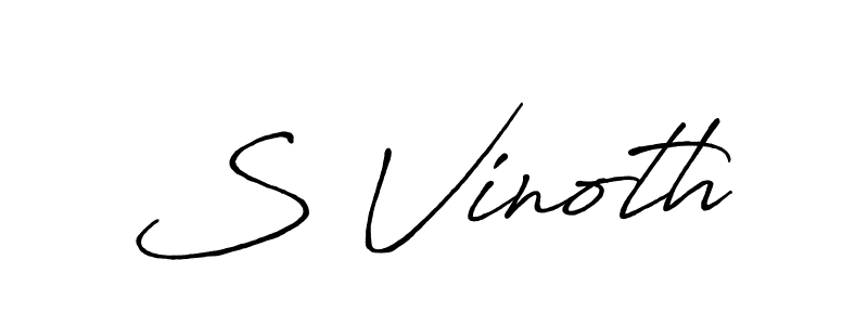 This is the best signature style for the S Vinoth name. Also you like these signature font (Antro_Vectra_Bolder). Mix name signature. S Vinoth signature style 7 images and pictures png