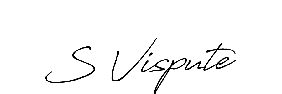 How to make S Vispute signature? Antro_Vectra_Bolder is a professional autograph style. Create handwritten signature for S Vispute name. S Vispute signature style 7 images and pictures png