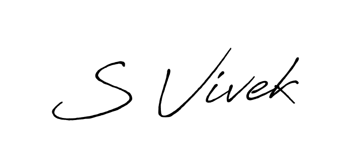 How to make S Vivek signature? Antro_Vectra_Bolder is a professional autograph style. Create handwritten signature for S Vivek name. S Vivek signature style 7 images and pictures png