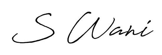 Make your name S Wani memorable on every contract using Antro_Vectra_Bolder autograph style. Instant transparent background export available. S Wani signature style 7 images and pictures png