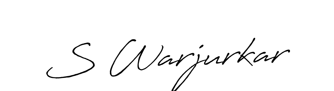 Create a beautiful signature design for name S Warjurkar. With this signature (Antro_Vectra_Bolder) fonts, you can make a handwritten signature for free. S Warjurkar signature style 7 images and pictures png