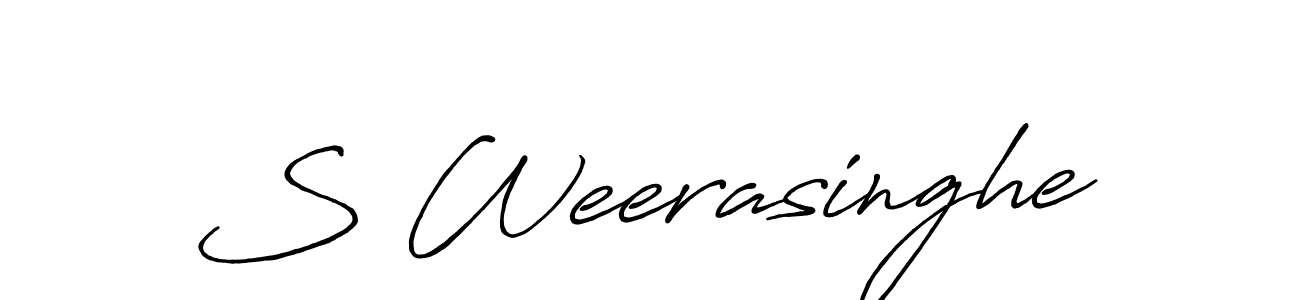 Antro_Vectra_Bolder is a professional signature style that is perfect for those who want to add a touch of class to their signature. It is also a great choice for those who want to make their signature more unique. Get S Weerasinghe name to fancy signature for free. S Weerasinghe signature style 7 images and pictures png