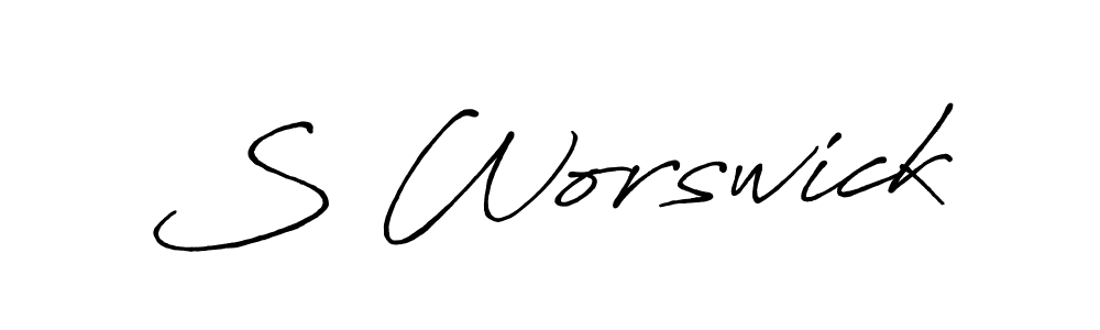 How to make S Worswick signature? Antro_Vectra_Bolder is a professional autograph style. Create handwritten signature for S Worswick name. S Worswick signature style 7 images and pictures png