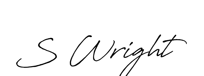 S Wright stylish signature style. Best Handwritten Sign (Antro_Vectra_Bolder) for my name. Handwritten Signature Collection Ideas for my name S Wright. S Wright signature style 7 images and pictures png