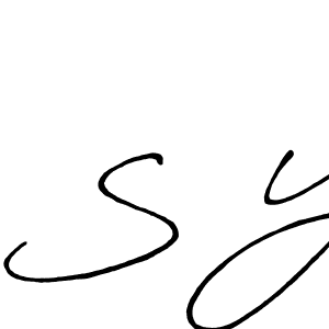 Create a beautiful signature design for name S Y. With this signature (Antro_Vectra_Bolder) fonts, you can make a handwritten signature for free. S Y signature style 7 images and pictures png