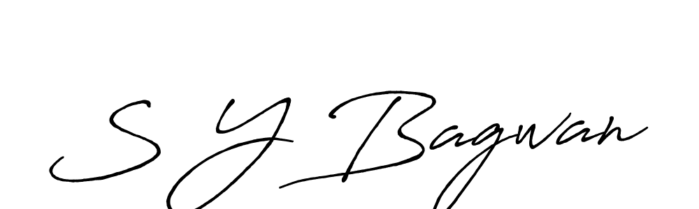 How to make S Y Bagwan signature? Antro_Vectra_Bolder is a professional autograph style. Create handwritten signature for S Y Bagwan name. S Y Bagwan signature style 7 images and pictures png