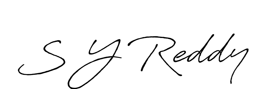 Similarly Antro_Vectra_Bolder is the best handwritten signature design. Signature creator online .You can use it as an online autograph creator for name S Y Reddy. S Y Reddy signature style 7 images and pictures png