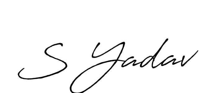 Antro_Vectra_Bolder is a professional signature style that is perfect for those who want to add a touch of class to their signature. It is also a great choice for those who want to make their signature more unique. Get S Yadav name to fancy signature for free. S Yadav signature style 7 images and pictures png