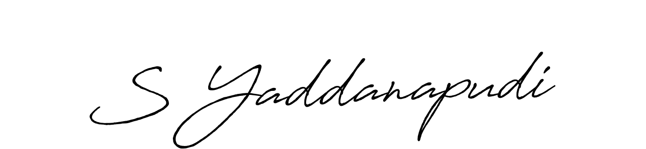 S Yaddanapudi stylish signature style. Best Handwritten Sign (Antro_Vectra_Bolder) for my name. Handwritten Signature Collection Ideas for my name S Yaddanapudi. S Yaddanapudi signature style 7 images and pictures png