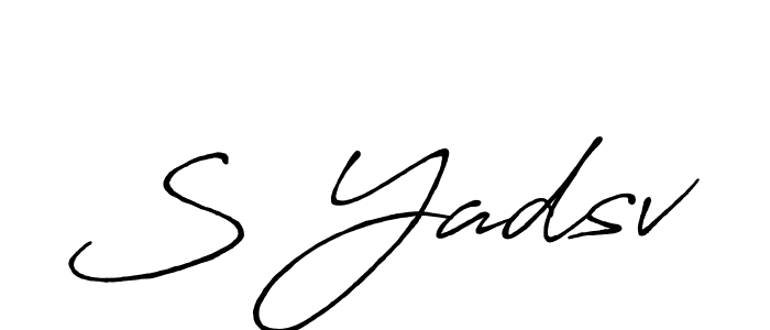 Design your own signature with our free online signature maker. With this signature software, you can create a handwritten (Antro_Vectra_Bolder) signature for name S Yadsv. S Yadsv signature style 7 images and pictures png