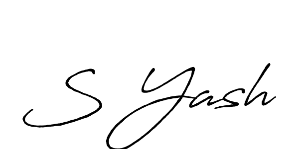 How to make S Yash name signature. Use Antro_Vectra_Bolder style for creating short signs online. This is the latest handwritten sign. S Yash signature style 7 images and pictures png