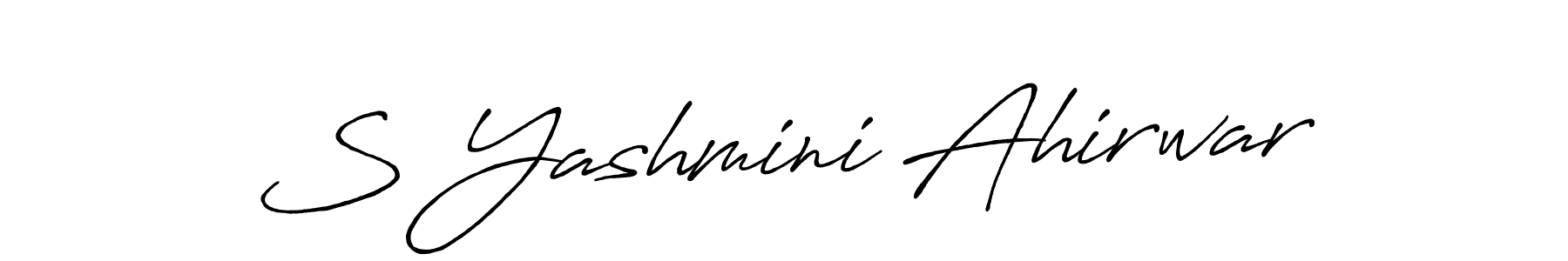 Make a short S Yashmini Ahirwar signature style. Manage your documents anywhere anytime using Antro_Vectra_Bolder. Create and add eSignatures, submit forms, share and send files easily. S Yashmini Ahirwar signature style 7 images and pictures png