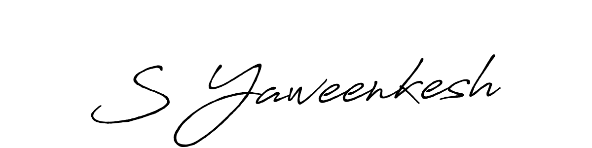 How to make S Yaweenkesh name signature. Use Antro_Vectra_Bolder style for creating short signs online. This is the latest handwritten sign. S Yaweenkesh signature style 7 images and pictures png