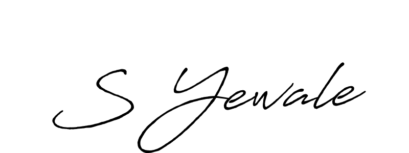The best way (Antro_Vectra_Bolder) to make a short signature is to pick only two or three words in your name. The name S Yewale include a total of six letters. For converting this name. S Yewale signature style 7 images and pictures png