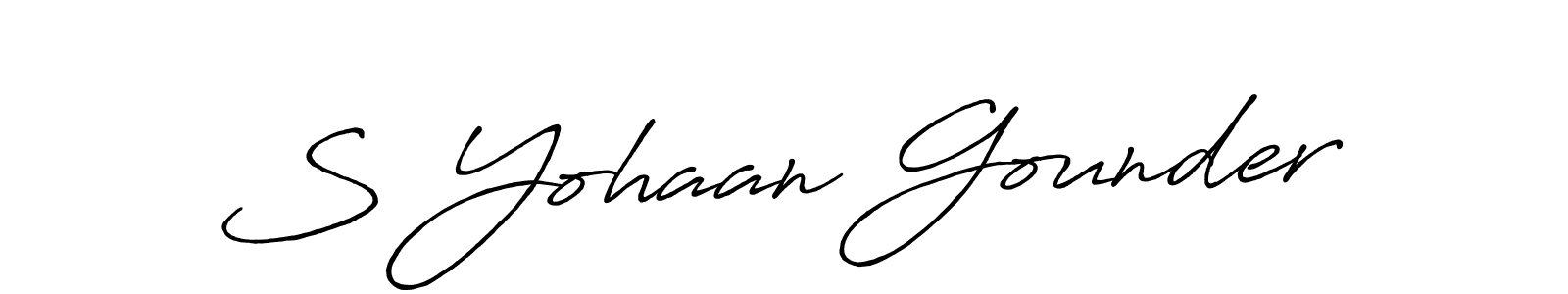 Design your own signature with our free online signature maker. With this signature software, you can create a handwritten (Antro_Vectra_Bolder) signature for name S Yohaan Gounder. S Yohaan Gounder signature style 7 images and pictures png