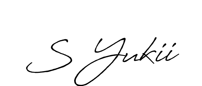 Create a beautiful signature design for name S Yukii. With this signature (Antro_Vectra_Bolder) fonts, you can make a handwritten signature for free. S Yukii signature style 7 images and pictures png