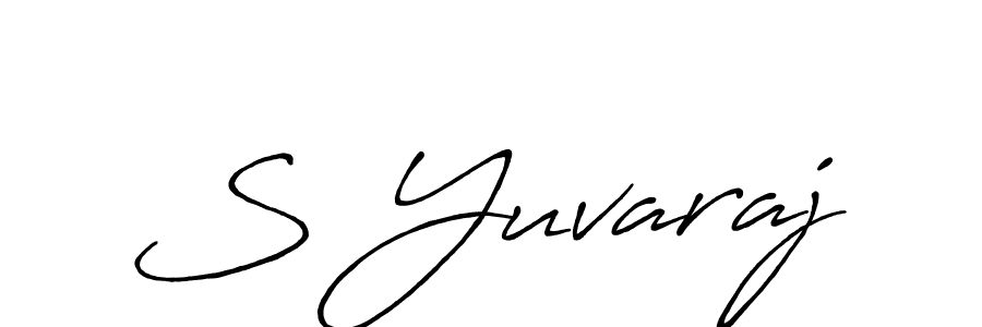 The best way (Antro_Vectra_Bolder) to make a short signature is to pick only two or three words in your name. The name S Yuvaraj include a total of six letters. For converting this name. S Yuvaraj signature style 7 images and pictures png