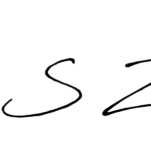 Similarly Antro_Vectra_Bolder is the best handwritten signature design. Signature creator online .You can use it as an online autograph creator for name S Z. S Z signature style 7 images and pictures png