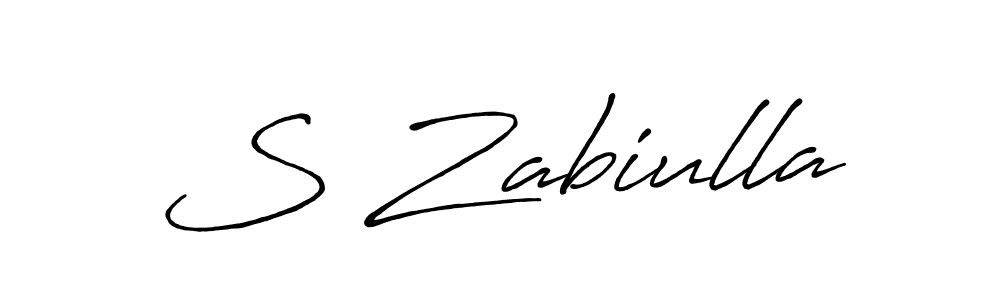 Use a signature maker to create a handwritten signature online. With this signature software, you can design (Antro_Vectra_Bolder) your own signature for name S Zabiulla. S Zabiulla signature style 7 images and pictures png