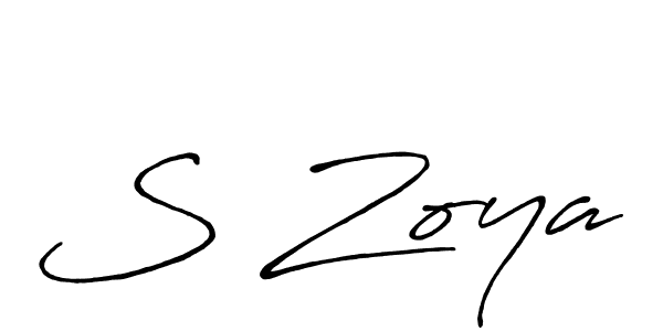 Best and Professional Signature Style for S Zoya. Antro_Vectra_Bolder Best Signature Style Collection. S Zoya signature style 7 images and pictures png