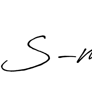 The best way (Antro_Vectra_Bolder) to make a short signature is to pick only two or three words in your name. The name S-m include a total of six letters. For converting this name. S-m signature style 7 images and pictures png