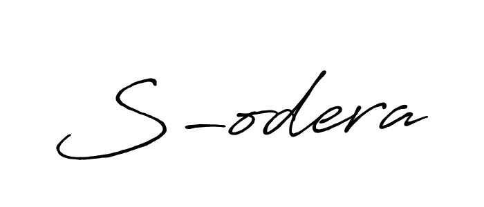 The best way (Antro_Vectra_Bolder) to make a short signature is to pick only two or three words in your name. The name S-odera include a total of six letters. For converting this name. S-odera signature style 7 images and pictures png