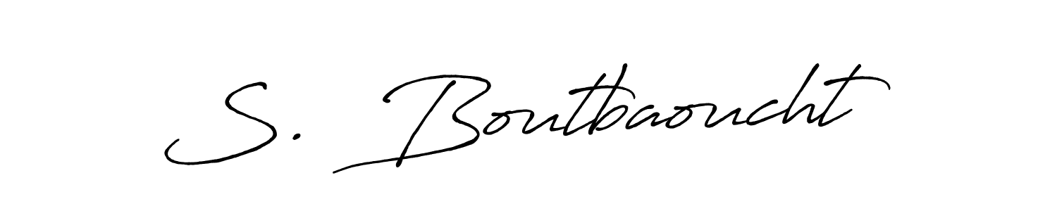 Use a signature maker to create a handwritten signature online. With this signature software, you can design (Antro_Vectra_Bolder) your own signature for name S.  Boutbaoucht. S.  Boutbaoucht signature style 7 images and pictures png