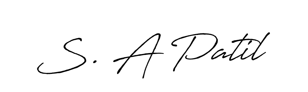 This is the best signature style for the S. A Patil name. Also you like these signature font (Antro_Vectra_Bolder). Mix name signature. S. A Patil signature style 7 images and pictures png